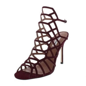 Steve Madden Slithur Caged Heels Burgundy Size 9